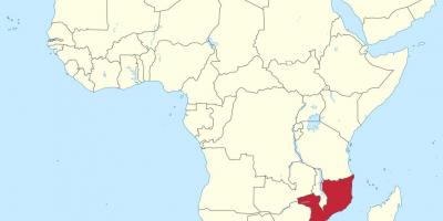 Քարտեզ Մոզամբիկ Աֆրիկա