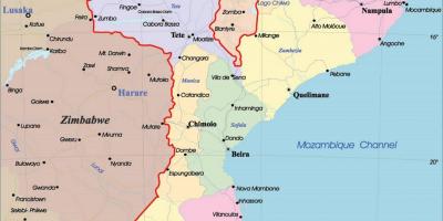 Քաղաքական քարտեզը մոզամբիկի